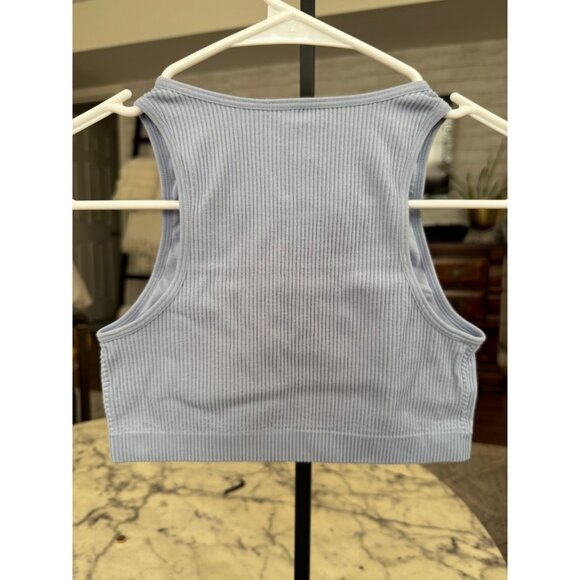 Garage Blue Ribbed Crop Top Womens Size XS - Picture 2 of 5